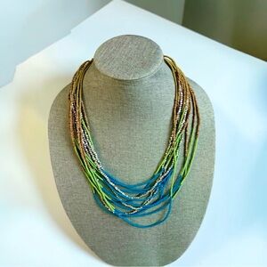 NEW Lia Sophia Lakeview Retired Multi-strand Seed Bead Necklace